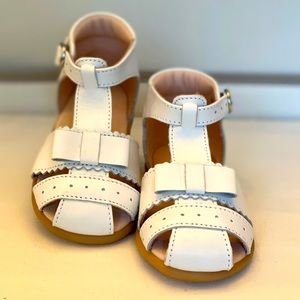 Never worn jacadi white sandals.